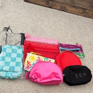 Colorful Cosmetic Bag Set of 10